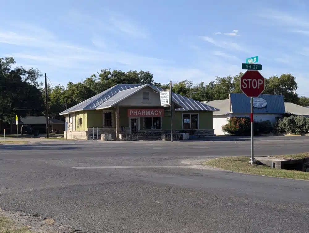 Exterior of Comfort Pharmacy in Comfort, Texas