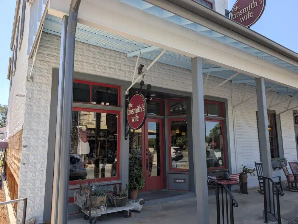 Exterior of The Tinsmith's Wife in Comfort, Texas
