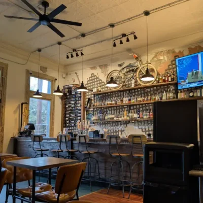 Interior of Both Hands Burger Bar in Comfort Texas
